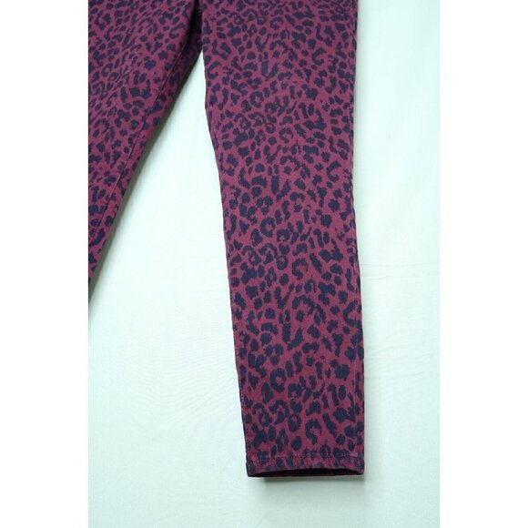 Social Standard by Sanctuary Ankle Pants Womens 12 Red Cheetah Print Skinny FIt - Picture 8 of 15